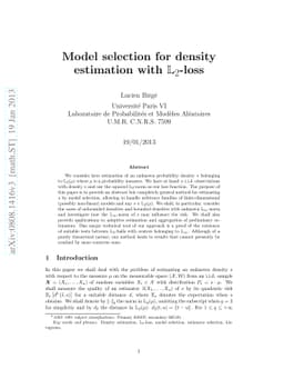 Model selection for density estimation with L2-loss