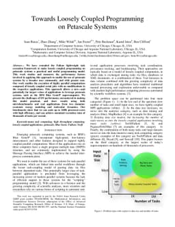 Towards Loosely-Coupled Programming on Petascale Systems