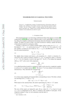 Neighborliness of Marginal Polytopes