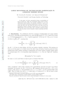 Large Deviations of Vector-valued Martingales in 2-Smooth Normed Spaces