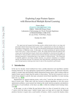 Exploring Large Feature Spaces with Hierarchical Multiple Kernel
  Learning