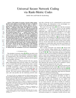 Universal Secure Network Coding via Rank-Metric Codes