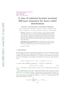 A class of unbiased location invariant Hill-type estimators for heavy
  tailed distributions