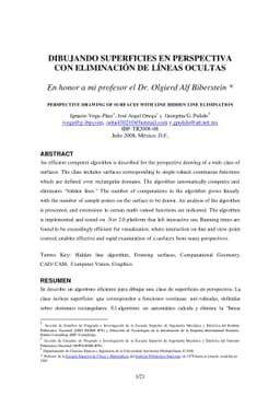 Perspective Drawing of Surfaces with Line Hidden Line Elimination,
  Dibujando Superficies En Perspectiva Con Eliminacion De Lineas Ocultas