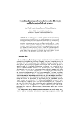 Modelling interdependencies between the electricity and information
  infrastructures