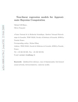Non-linear regression models for Approximate Bayesian Computation