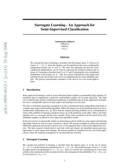 Surrogate Learning - An Approach for Semi-Supervised Classification