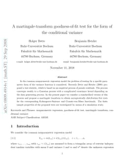 A martingale-transform goodness-of-fit test for the form of the
  conditional variance