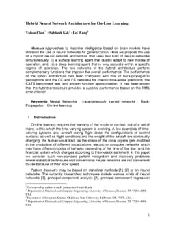 Hybrid Neural Network Architecture for On-Line Learning