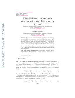 Distributions that are both log-symmetric and R-symmetric