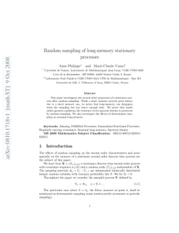 Random sampling of long-memory stationary processe