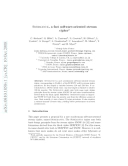 SOSEMANUK: a fast software-oriented stream cipher