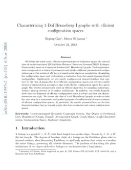 Characterizing 1-Dof Henneberg-I graphs with efficient configuration
  spaces