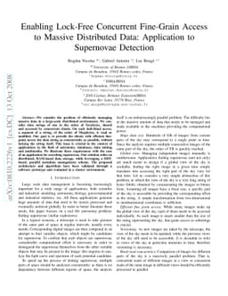 Enabling Lock-Free Concurrent Fine-Grain Access to Massive Distributed
  Data: Application to Supernovae Detection