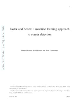 Faster and better: a machine learning approach to corner detection