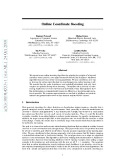 Online Coordinate Boosting
