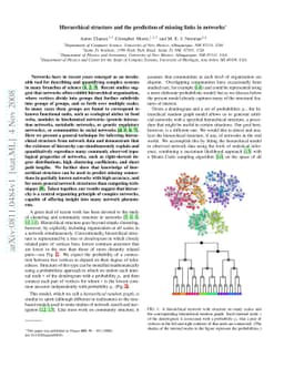 Hierarchical structure and the prediction of missing links in networks