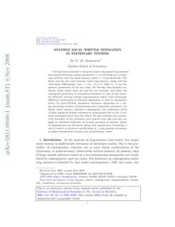 Multiple local whittle estimation in stationary systems