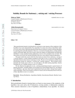 Stability Bound for Stationary Phi-mixing and Beta-mixing Processes
