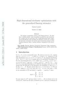 High-dimensional stochastic optimization with the generalized Dantzig
  estimator