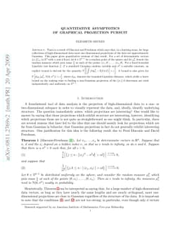 Quantitative asymptotics of graphical projection pursuit
