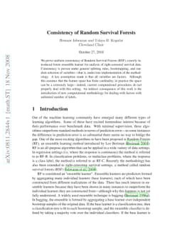 Consistency of Random Survival Forests