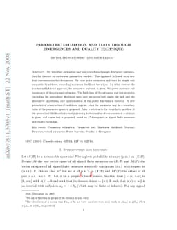 Parametric estimation and tests through divergences and duality
  technique