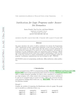 Justifications for Logic Programs under Answer Set Semantics