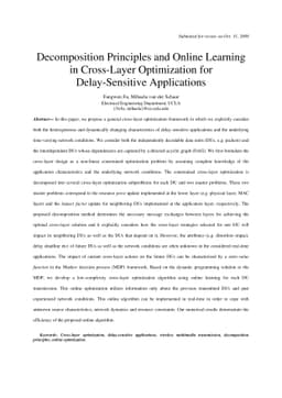 Decomposition Principles and Online Learning in Cross-Layer Optimization
  for Delay-Sensitive Applications