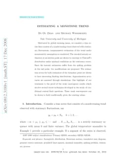 Estimating a monotone trend