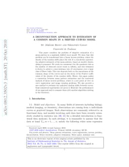 A deconvolution approach to estimation of a common shape in a shifted
  curves model