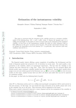 Estimation of the instantaneous volatility