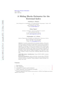 A Sliding Blocks Estimator for the Extremal Index