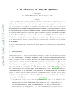 A Law of Likelihood for Composite Hypotheses