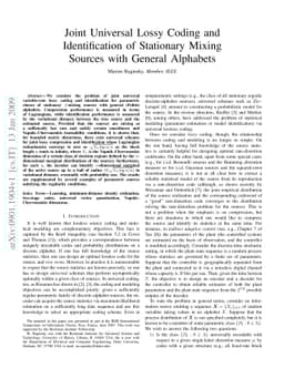 Joint universal lossy coding and identification of stationary mixing
  sources with general alphabets