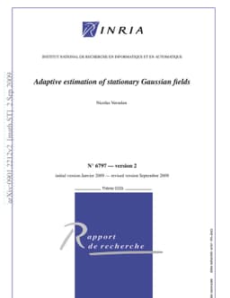 Adaptive estimation of stationary Gaussian fields