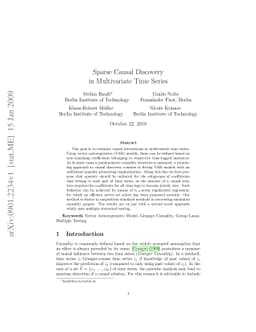 Sparse Causal Discovery in Multivariate Time Series