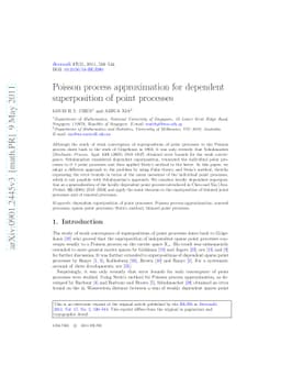 Poisson process approximation for dependent superposition of point
  processes