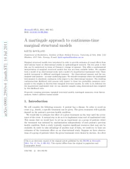 A martingale approach to continuous-time marginal structural models