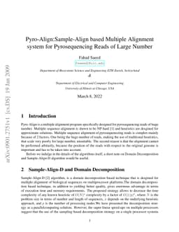 Pyro-Align: Sample-Align based Multiple Alignment system for
  Pyrosequencing Reads of Large Number