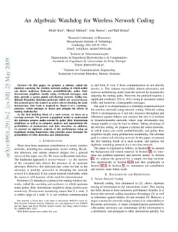 An Algebraic Watchdog for Wireless Network Coding