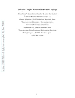 Universal Complex Structures in Written Language