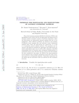 Inference for eigenvalues and eigenvectors of Gaussian symmetric
  matrices