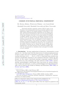 Common functional principal components