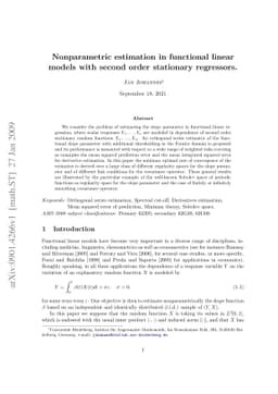 Nonparametric estimation in functional linear models with second order
  stationary regressors