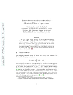 Parameter estimation for fractional Ornstein-Uhlenbeck processes