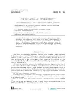 Cut-Simulation and Impredicativity