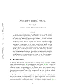 Asymmetric numeral systems
