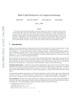 Multi-Label Prediction via Compressed Sensing