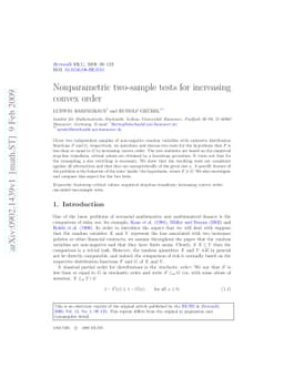 Nonparametric two-sample tests for increasing convex order